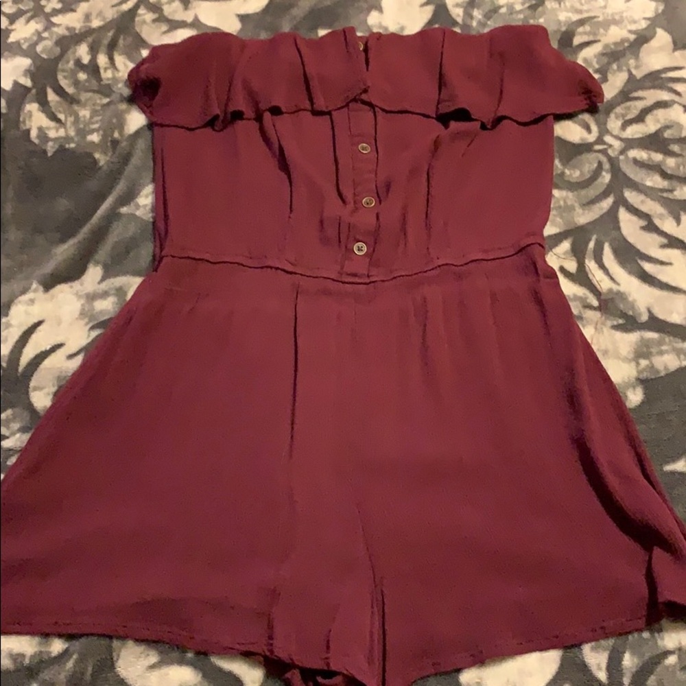 Burgundy Summer Romper